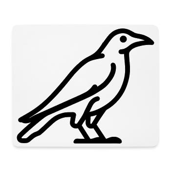 crow - Mouse Pad (horizontal) - white - Front