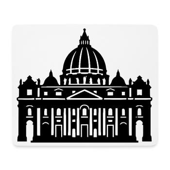 Basilique Saint-Pierre - Tapis de souris (format paysage) - blanc - Devant