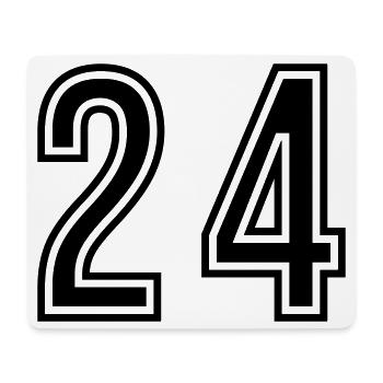 24 Symbole numérique - Tapis de souris (format paysage) - blanc - Devant