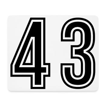 43 Number symbol - Mouse Pad (horizontal) - white - Front