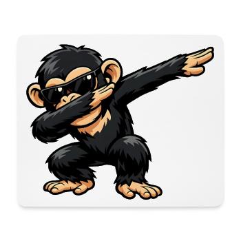 Dabbing Schimpanse - Mousepad (Querformat) - Weiß - Vorne