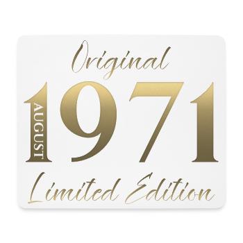 55. Geburtstag Geschenk Original August 1971 - Mousepad (Querformat) - Weiß - Vorne