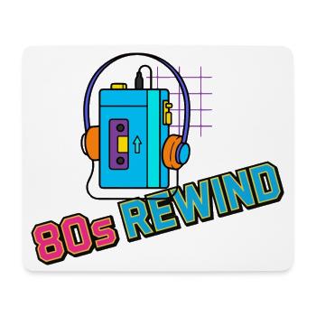 80er-Jahre-Rewind-Kassetten-Kopfhörer - Mousepad (Querformat) - Weiß - Vorne