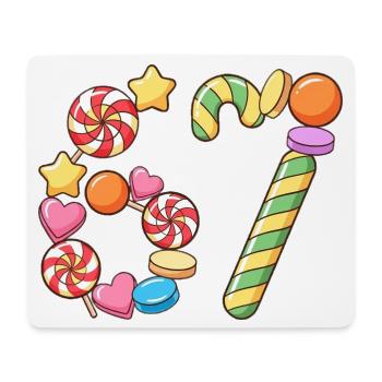 67 Candy Confetti Pop Art - Mouse Pad (horizontal) - white - Front