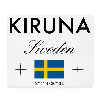 Kiruna Sweden Coordinates Travel Souvenir - Mouse Pad (horizontal) - white - Front
