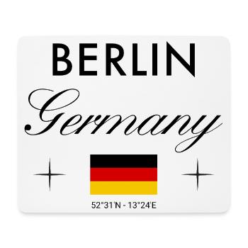 Berlin Germany Coordinates Travel Souvenir - Mouse Pad (horizontal) - white - Front