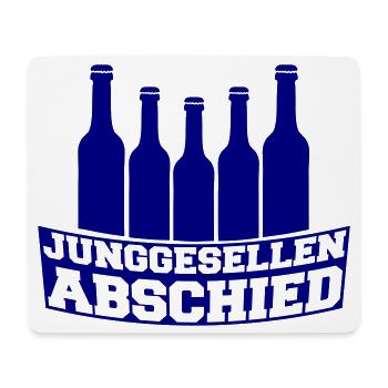 Junggesellenabschied Bierflaschen Silhouette - Mousepad (Querformat) - Weiß - Vorne