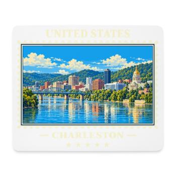 Vereinigte Staaten Charleston West Virginia - Mousepad (Querformat) - Weiß - Vorne
