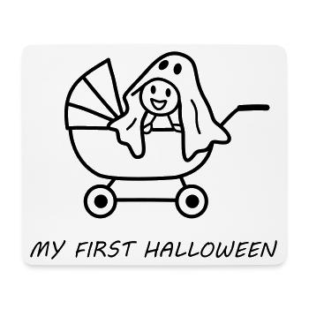 My First Halloween – Süßes  Baby im Kinderwagen - Mousepad (Querformat) - Weiß - Vorne