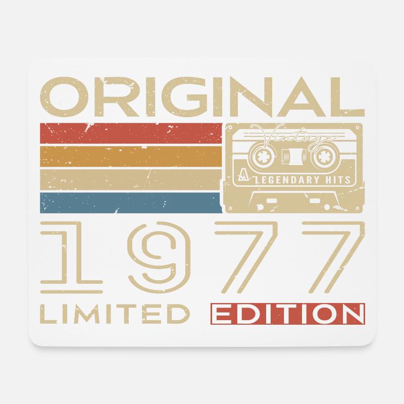 1977 Retro 1977 Geburtstagsgeschenk - Jahrgang 1977 - Mousepad (Querformat) - Weiß