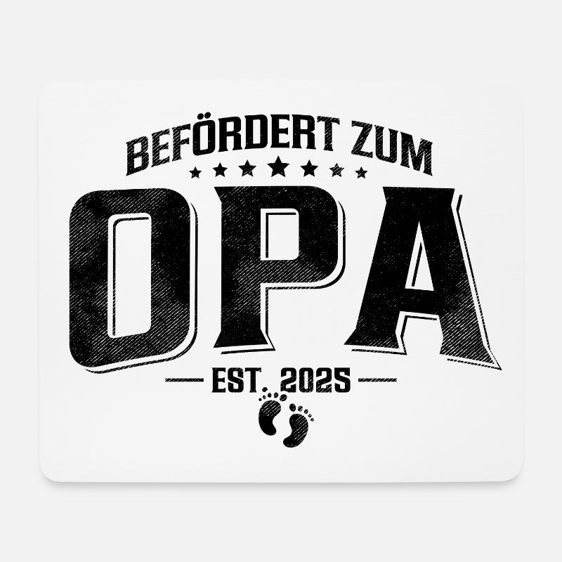 Befördert zum Opa 2025 - Mousepad (Querformat) - Weiß