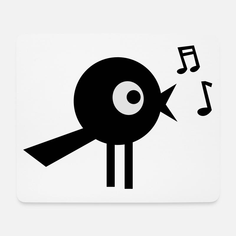 singing bird - Tapis de souris (format paysage) - blanc