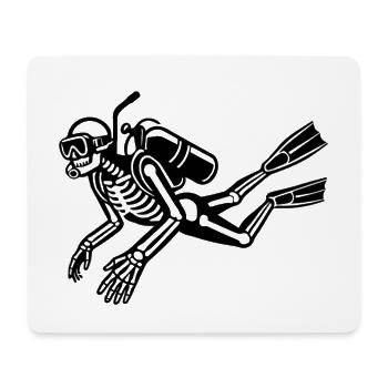 Squelette - Tapis de souris (format paysage) - blanc - Devant