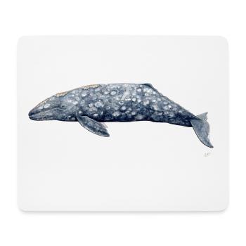 Baleine grise - Baleine grise - baleine grise - Tapis de souris (format paysage) - blanc - Devant