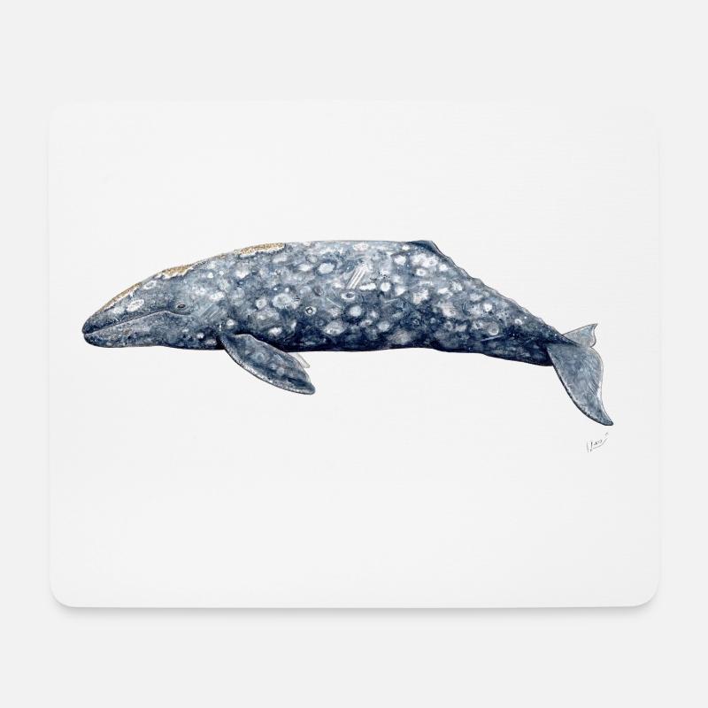 Grauwal - Baleine grise - Grauwal - Mousepad (Querformat) - Weiß