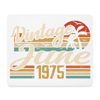 Juni 1975 Jubiläum 1975 Retro 1975 Juni 1975 - Mousepad (Querformat) - Weiß - Vorne