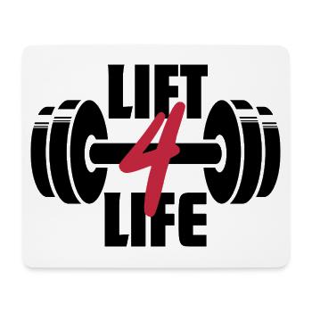 Entraînement de musculation Lift 4 Life Barbell - Tapis de souris (format paysage) - blanc - Devant