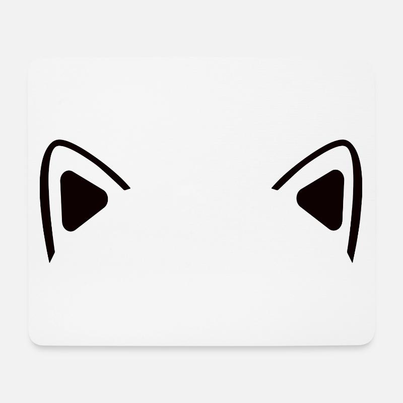 Cat ears - Mouse Pad (horizontal) - white