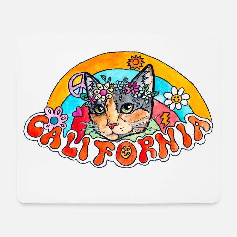 Kalifornischer Kattun - Mousepad (Querformat) - Weiß