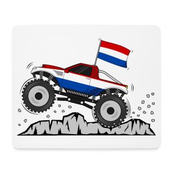 Monster Truck Holland Flag - Mouse Pad (horizontal) - white - Front