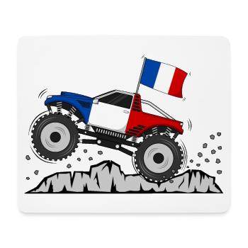 Drapeau Monster Truck France - Tapis de souris (format paysage) - blanc - Devant