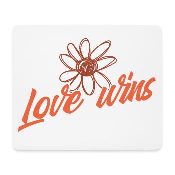 Love Wins Blossom Doodle - Mouse Pad (horizontal) - white - Front