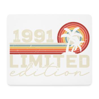 Jahrgang 1991 Retro 1991 Jubiläumsgeschenk - Mousepad (Querformat) - Weiß - Vorne