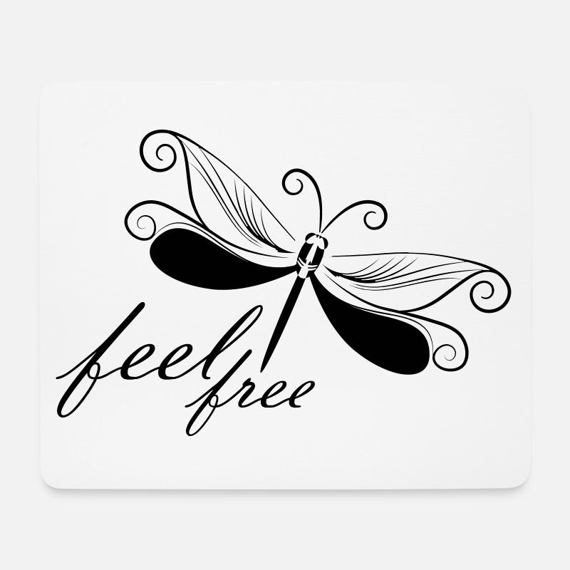dragon-fly - Mouse Pad (horizontal) - white