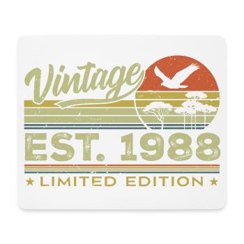 Jahrgang 1988 Genial seit 1988 Geschenk 1988 Retro - Mousepad (Querformat) - Weiß - Vorne