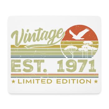 Vintage 1971 Awesome Since 1971 Gift 1971 Retro - Mouse Pad (horizontal) - white - Front