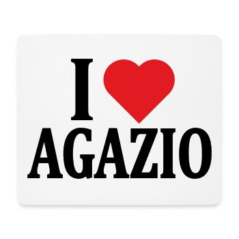 T-Shirt Ich liebe Agazio T-Shirt Geschenkidee - Mousepad (Querformat) - Weiß - Vorne