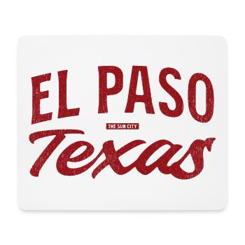 El Paso Texas Retro Script - Mousepad (Querformat) - Weiß - Vorne
