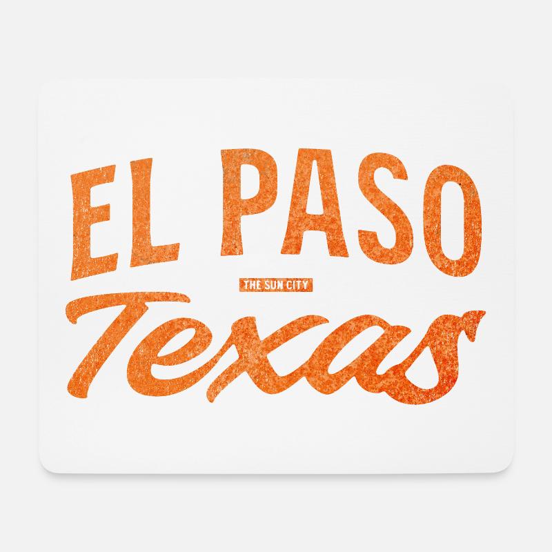 El Paso Texas Script Logo - Mousepad (Querformat) - Weiß