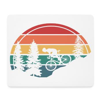 Vélo rétro cadeau VTT - Tapis de souris (format paysage) - blanc - Devant