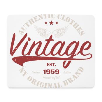Jahrgang 1959 Retro 1959 Geburtstagsgeschenk - Mousepad (Querformat) - Weiß - Vorne