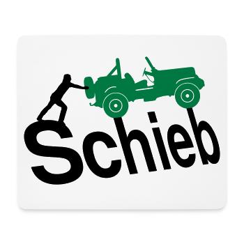 Schieb Jeep - Mousepad (Querformat) - Weiß - Vorne