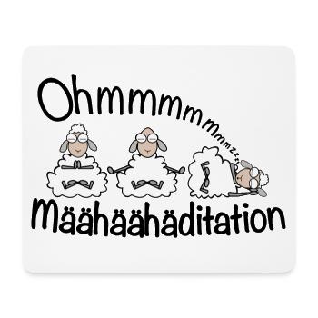Meditation - Määhditation - Mousepad (Querformat) - Weiß - Vorne
