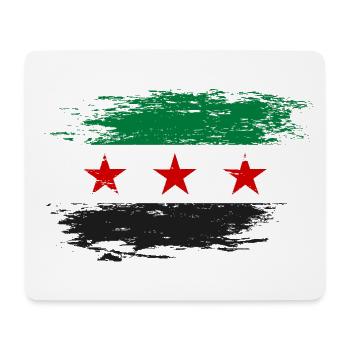 Drapeau syrien utilisé - Tapis de souris (format paysage) - blanc - Devant