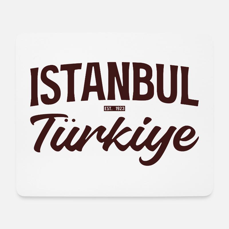 Istanbul Türkiye Vintage Script - Mousepad (Querformat) - Weiß