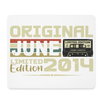 Juin 2014 Vintage Nées En Juin 2014 Anniversaire - Tapis de souris (format paysage) - blanc - Devant