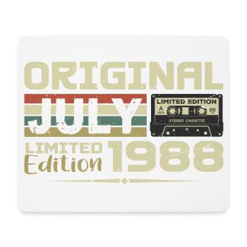 Birthday Gift July 1988 Born in July - Mouse Pad (horizontal) - white - Front