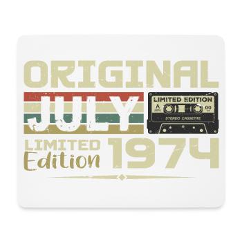 Birthday Gift July 1974 Born in July - Mouse Pad (horizontal) - white - Front