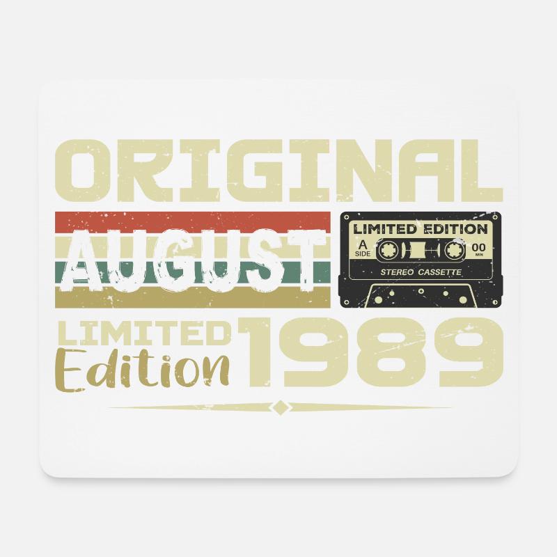 August 1989 - Jahrgang August 1989 Bj. August 1989 - Mousepad (Querformat) - Weiß