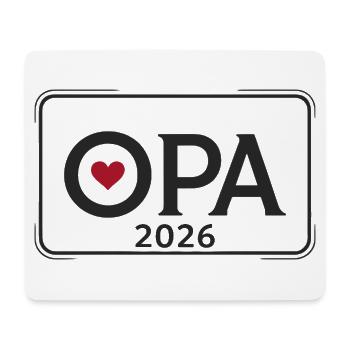 OPA 2026 Stolzer Großvater Ankündigung - Mousepad (Querformat) - Weiß - Vorne