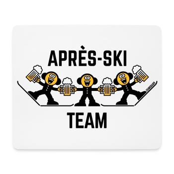 Après-Ski Team Trio (Bier / Karikatur / 3C) - Mousepad (Querformat) - Weiß - Vorne