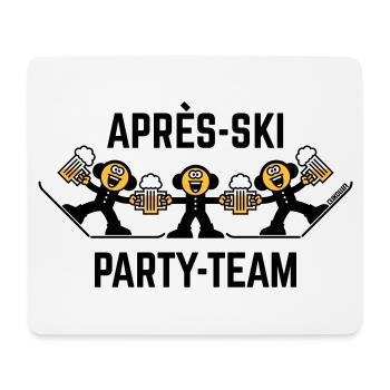Après-Ski Party Team Trio (Beer / Caricature / 3C) - Mouse Pad (horizontal) - white - Front