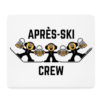 Après-Ski Crew Trio (Bier / Karikatur / 3C) - Mousepad (Querformat) - Weiß - Vorne
