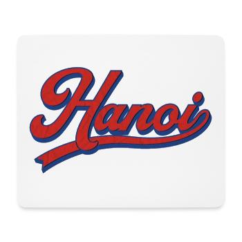 Hanoi Retro Schriftzug Design - Mousepad (Querformat) - Weiß - Vorne
