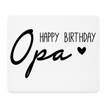 Happy Birthday Opa - Mousepad (Querformat) - Weiß - Vorne