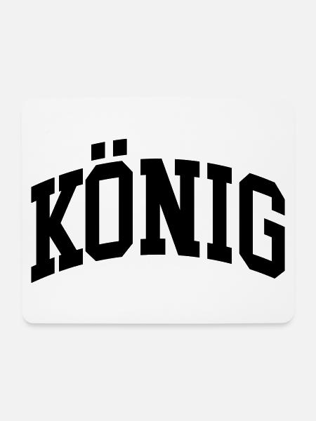König - Mousepad (Querformat) - Weiß